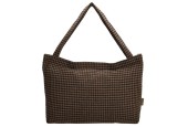 Beagles Navarra shopper donkerbruin pied de poule 58x10x38cm