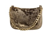 Charm London velvet schoudertas  brons 20x5x13cm