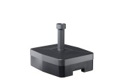 Pied de parasol rectangle 30kg remplissable avec rouleau anthracite