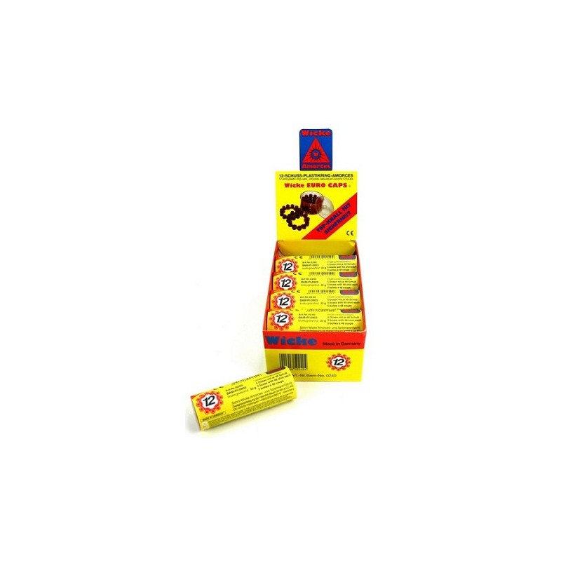 Wicke amorces 12 schots 10 rol klappertjes rond voor speelgoed pistool