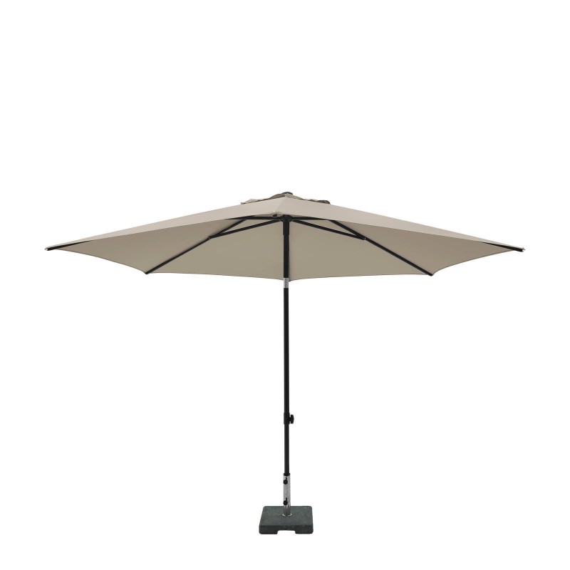 Parasol ELBA PUSH-UP rond 300 cm avec fonction inclinable 100%pol écru