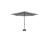 Parasol ELBA PUSH-UP rond 300 cm avec fonction inclinable 100% pol gris clair