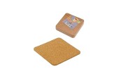 Onderzetters kurk 6-delig 9x9cm