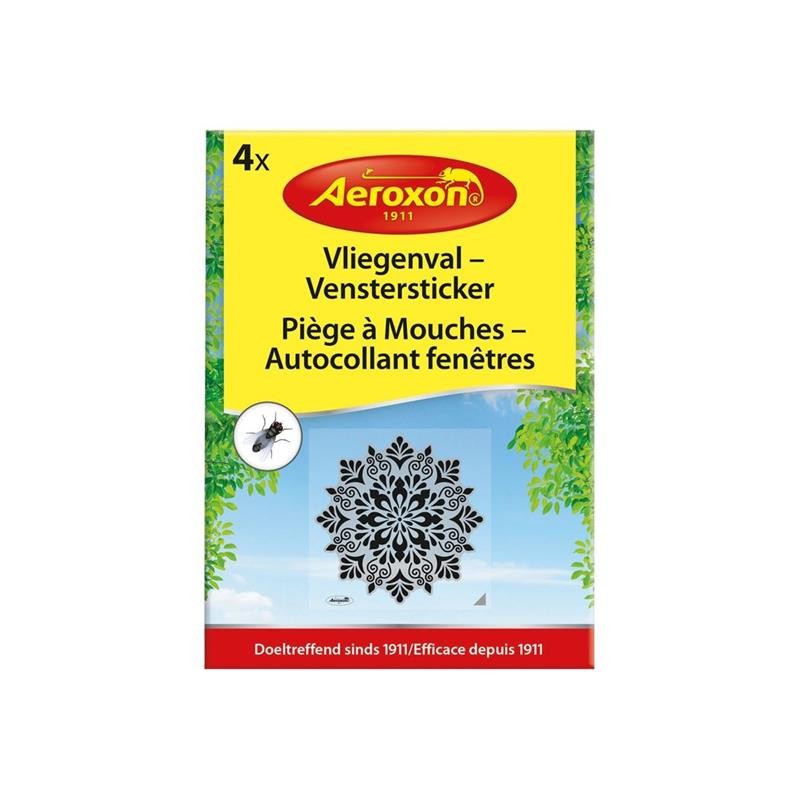 Aeroxon Vliegenval Venstersticker 4 Stuks