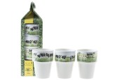 Wiebe Van Der Zee Giftbox 3 Melkbekers Koe 260ml Porselein