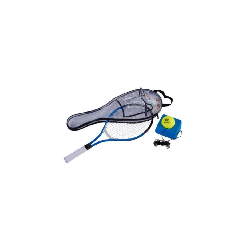 Racket 21&apos;&apos; Met Tennistrainer 900 Gram En Bal Met Elastiek In Zwarte Hoes