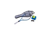 Racket 21'' met tennistrainer 900 gram en bal met elastiek In zwarte hoes