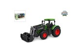 Kids Globe tractor freewheel met frontlader 27cm groen
