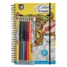 Grafix Couleur par numéro 36 feuille 23x16cm + 6 crayons duo