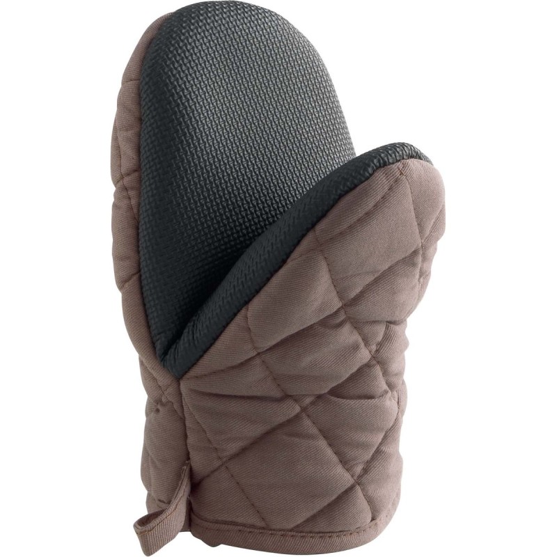 Ovenhandschoen met neoprene grip 24x14cm taupe