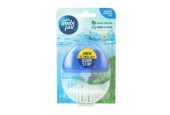 Ambi-Pur toiletblok Fresh water & mint starterkit 55ml doos a 12 stuks