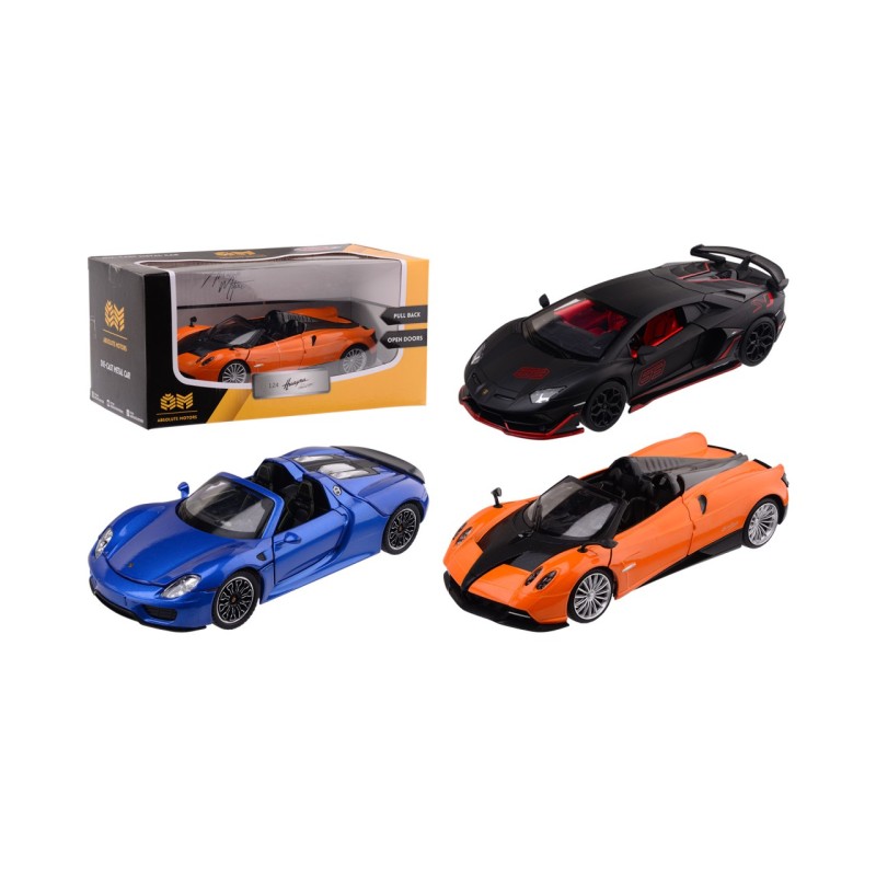 Échelle de voiture de supercar sous licence Absolute Motors environ 1:24 25x13x12cm