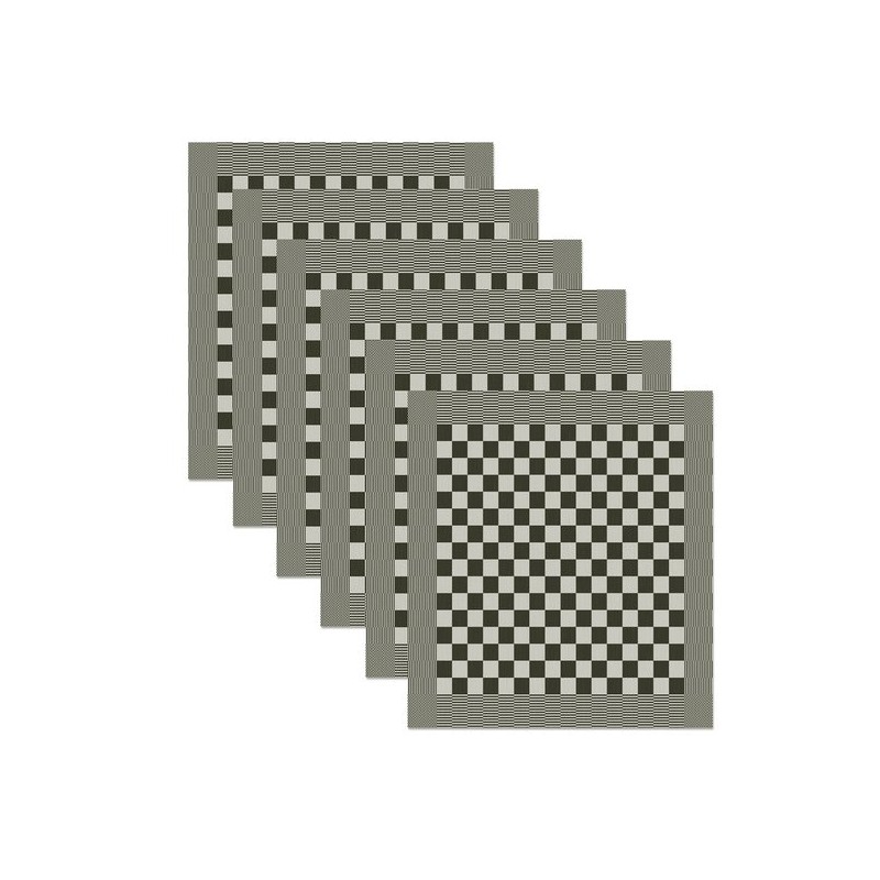 DDDDD Theedoek Barbeque zwart 65x65cm 6 stuks