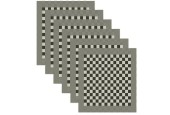 DDDDD Theedoek Barbeque zwart 65x65cm 6 stuks