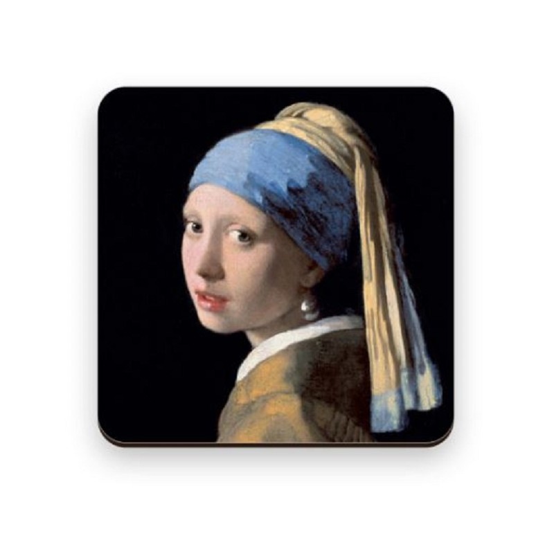 Onderzetter Vermeer Meisje Met De Parel 9,5x9,5cm