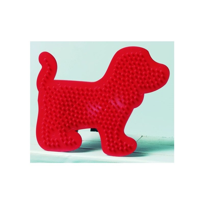 Ses strijkkralen bord hond