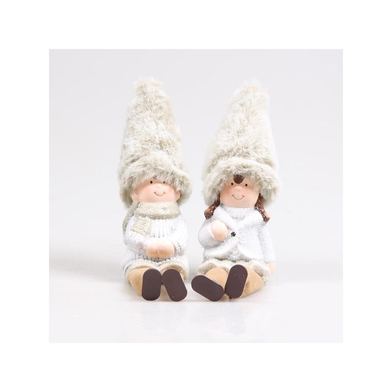 Jongen of meisje met bungelbeentjes groen 27cm