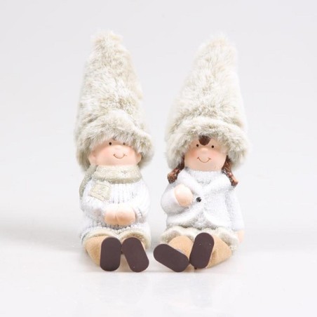 Jongen of meisje met bungelbeentjes groen 27cm