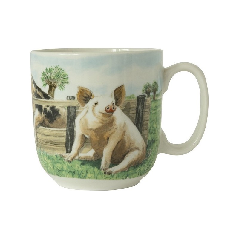 Wiebe's Farm Beker XL varken 410ml doos a 6 stuks porselein