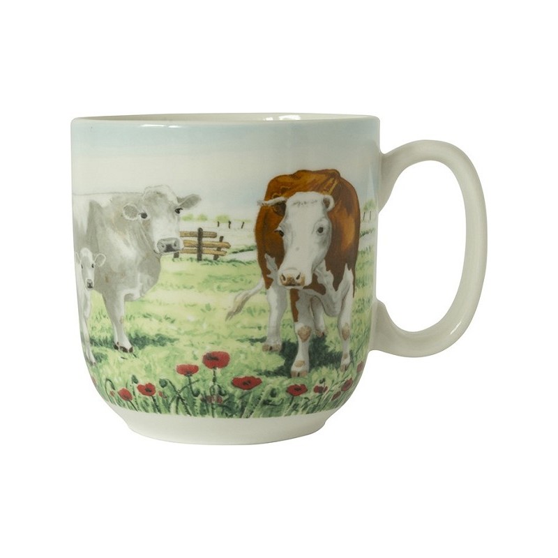 Wiebe's Farm Beker XL koe 410mll doos a 6 stuks porselein