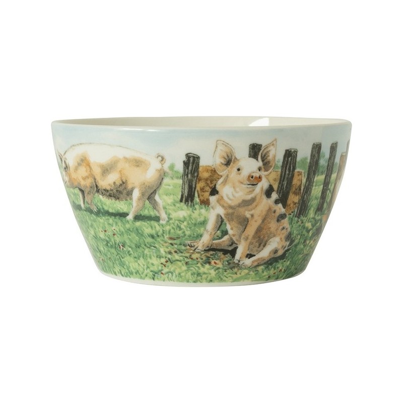 Wiebe's Farm Kom varken Ø13cm doos a 6 stuks porselein