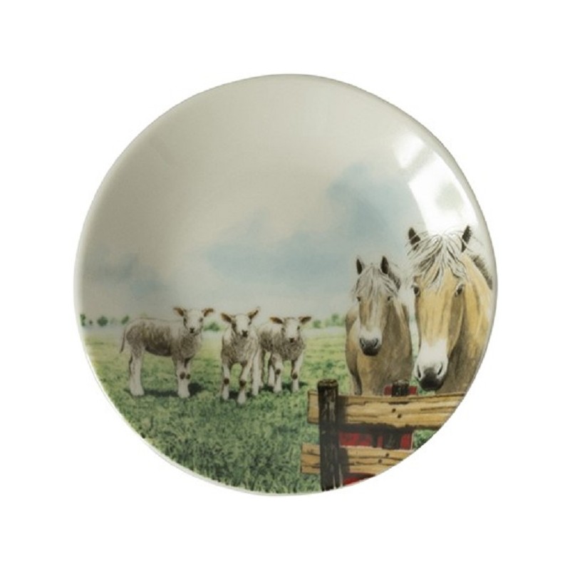 Wiebe's Farm Petit Four paard schaap Ø10,5cm doos a 6 stuks porselein