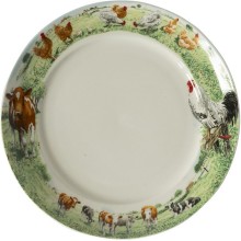 Wiebe's Farm Bord koe kip Ø21cm doos a 6 stuks porselein