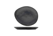 Assiette petit-déjeuner ovale Manhattan 20,3x17cm boîte de 6 pièces anthracite