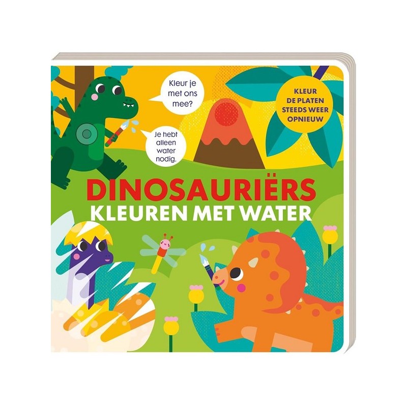 Kleuren met water - Dinosauriërs