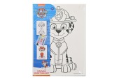Canvas schilderset Paw Patrol incl. 12 verschillende kleuren waterverf + penseel 18x25cm