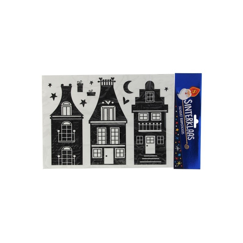 Silhouet raamstickers Sinterklaas- 2 vellen