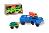John Toy Jouéco Transporter 33x12x19cm Met 2 Auto&apos;s Bio-plastic