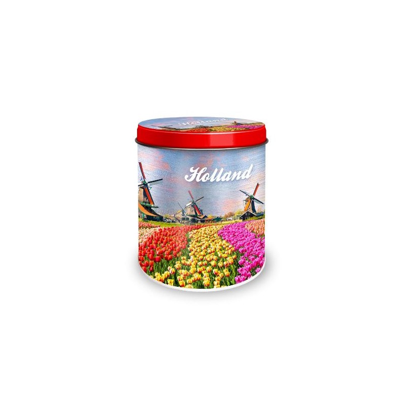 Boîte de rangement Holland champ de tulipes Ø10x11,5cm