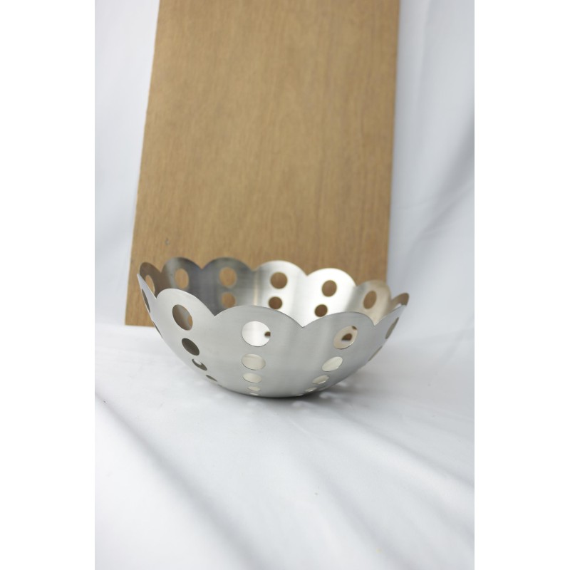 fruitschaal rvs 24x10cm.