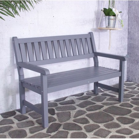 Tuinbank "Bordeaux" grijs hout 125x92cm