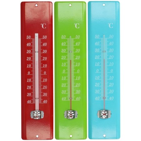 Kinzo Thermometer metaal 29,5x7x2cm