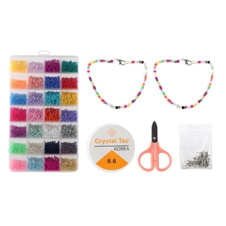 Kralenset 28 soorten kralen in pvc box