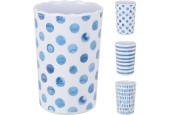 Beker melamine 340ml Ø8xh11cm 3 assorti