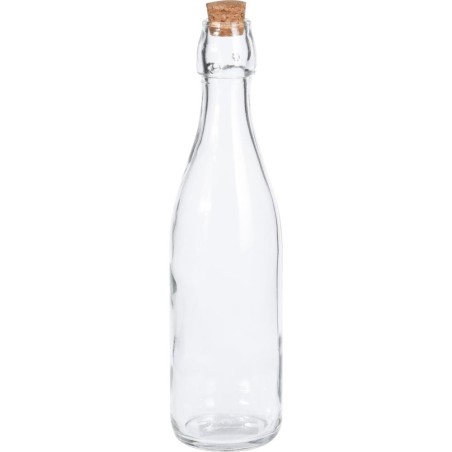 Fles glas met kurk 500ml transparant