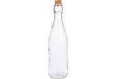 Fles glas met kurk 500ml transparant