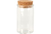 Voorraadpot glas met kurk deksel 50ml
