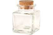 Voorraadpot glas met kurk deksel 50ml