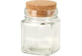 Voorraadpot glas met kurk deksel 160ml