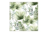 Ambiente Servet 25 Jungle leaves white
