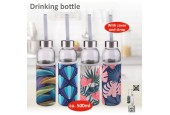 Alpina Drinkfles glas 500ml + hoes