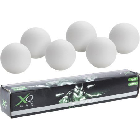 Tafeltennisballen 40mm 6 stuks wit