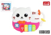 Poes dierenpiano met licht & geluid 15cm