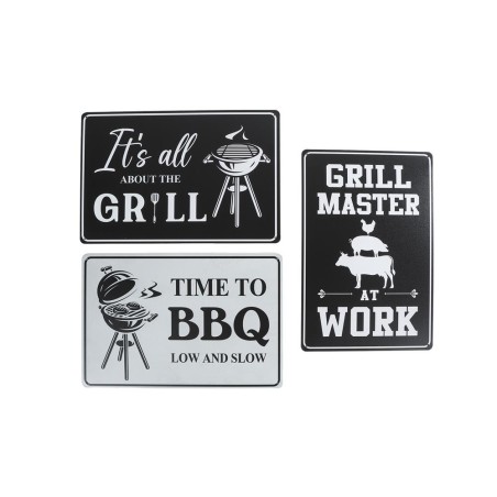 Wandbord BBQ/Grill metaal 20x30cm