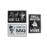 Wandbord BBQ/Grill metaal 20x30cm