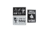 Wandbord BBQ/Grill metaal 20x30cm